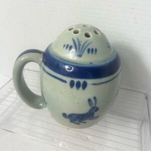 Vintage el Palomer Mexico Ceramic Spice  Shaker Rustic Handpainted Handle